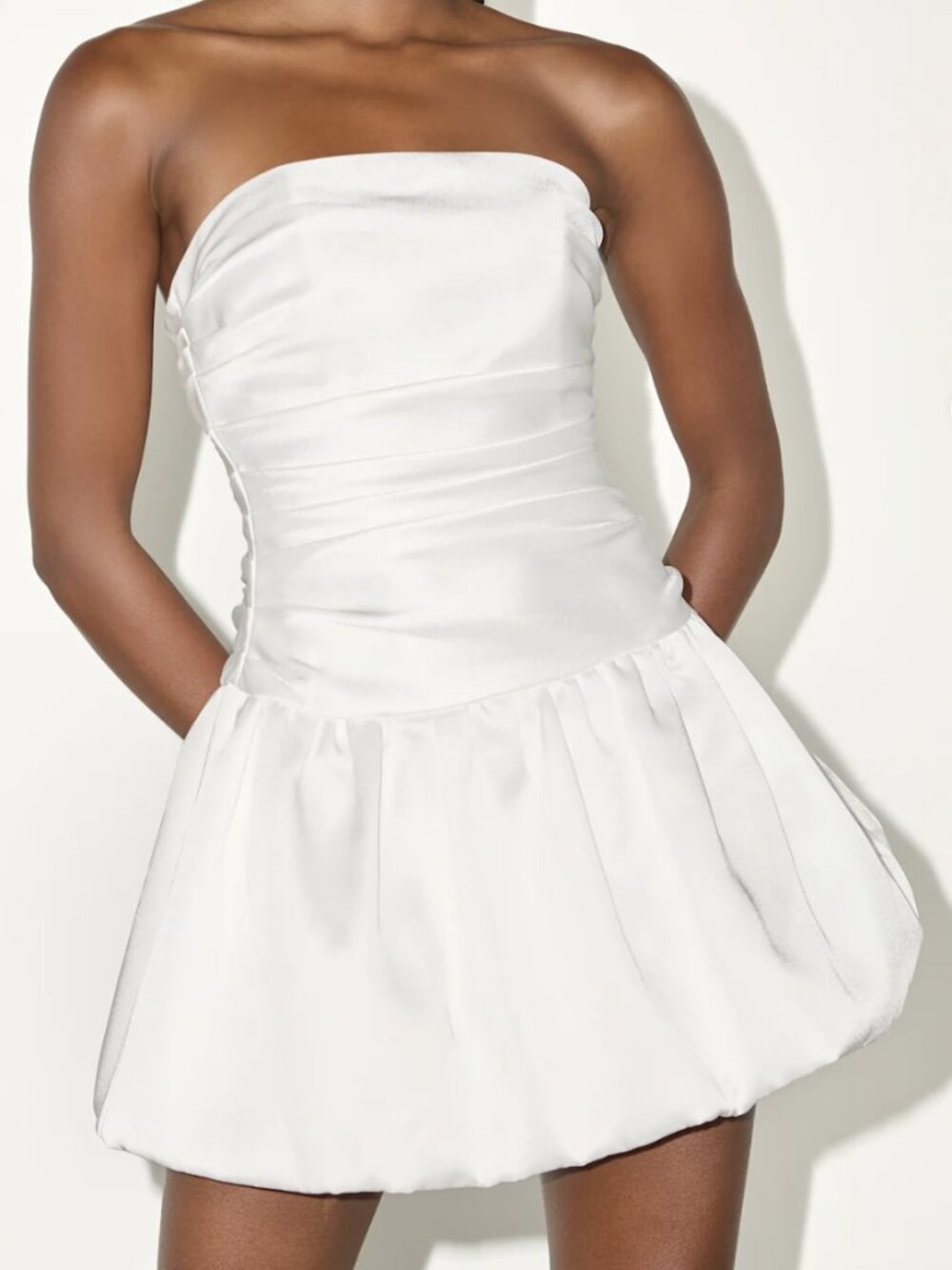 Lulu's white bubble hem dress